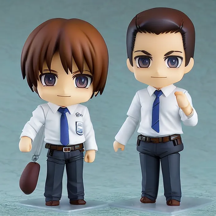 Image similar to michael scott, an anime nendoroid of michael scott, figurine, detailed product photo