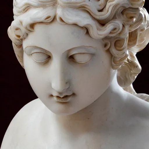 Prompt: detail marble sculpture of Aphrodite, full view, high detail