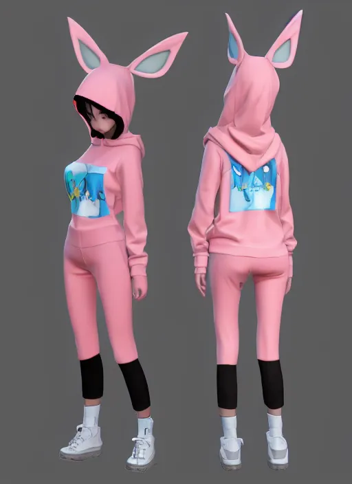 Prompt: vrchat, secondlife, imvu, 3 d model of a girl in a pikachu hoodie, hq render, detailed textures, artstationhd, booth. pm, highly detailed attributes and atmosphere, dim volumetric cinematic lighting, hd, unity unreal engine