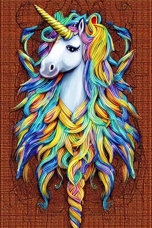 Image similar to unicorn made of corn, symmetrical, highly detailed, digital art, sharp focus, trending on art station