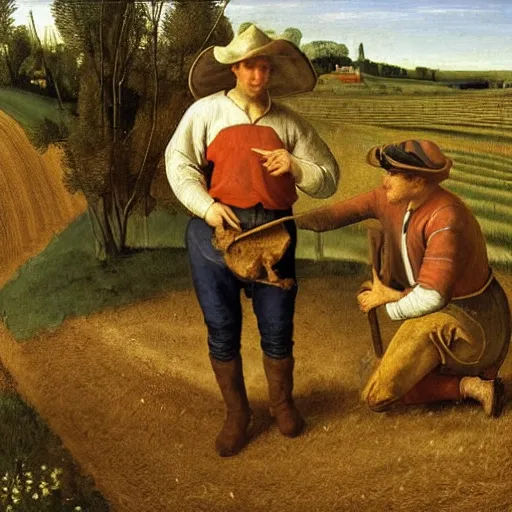 Image similar to Farmer tilling his field by Fra Bartolomeo,