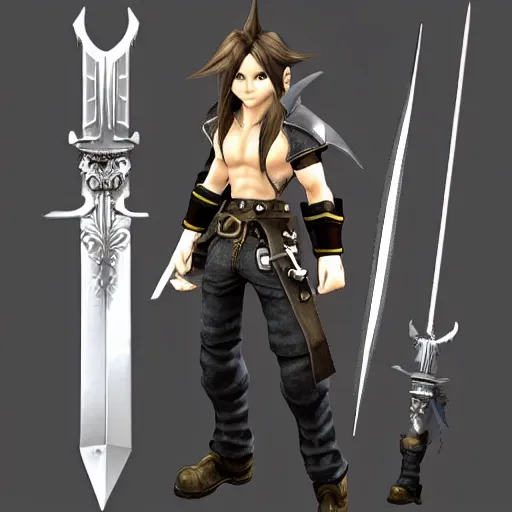 Image similar to final fantasy squall sword