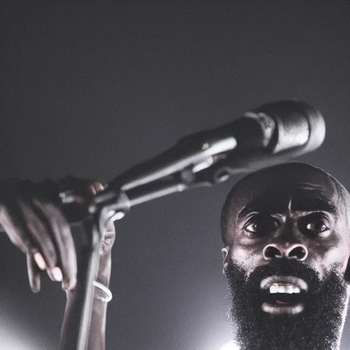 Prompt: mc ride from death grips, - wide shot, detailed, photography, realistic