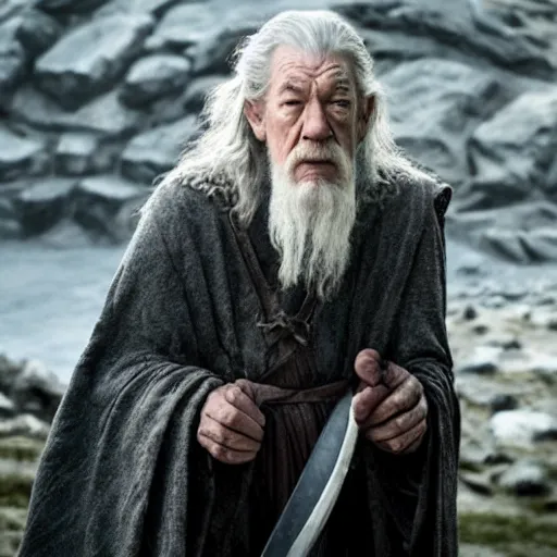 Image similar to ian mckellen as gandalf in game of thrones