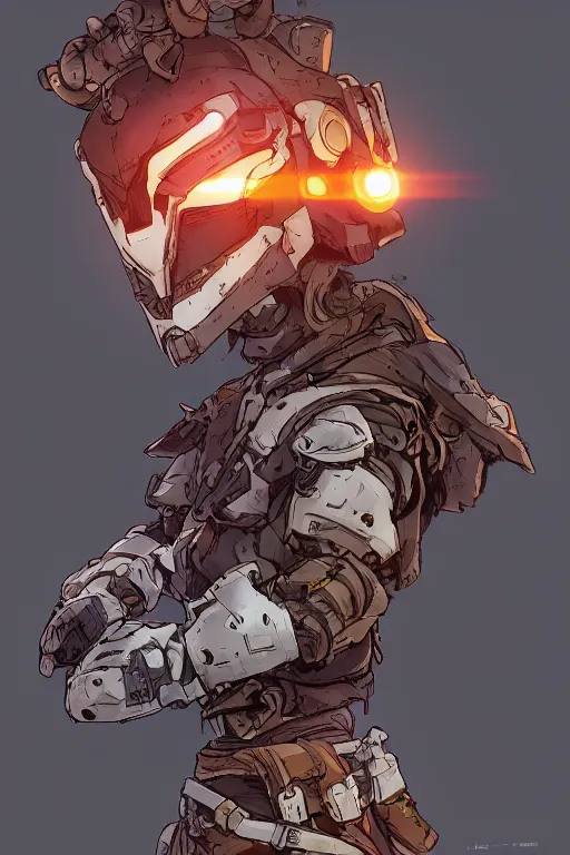 Image similar to combination suit armor aloy horizon forbidden west horizon zero dawn robot ninja mask helmet backpack tribal, art gta 5 comics, official fanart behance hd artstation by jesper ejsing, by rhads, makoto shinkai and lois van baarle, ilya kuvshinov, ossdraws radiating a glowing aura cgi rtx 2 0 2 2