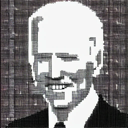 Image similar to Joe Biden portrait, Ascii art