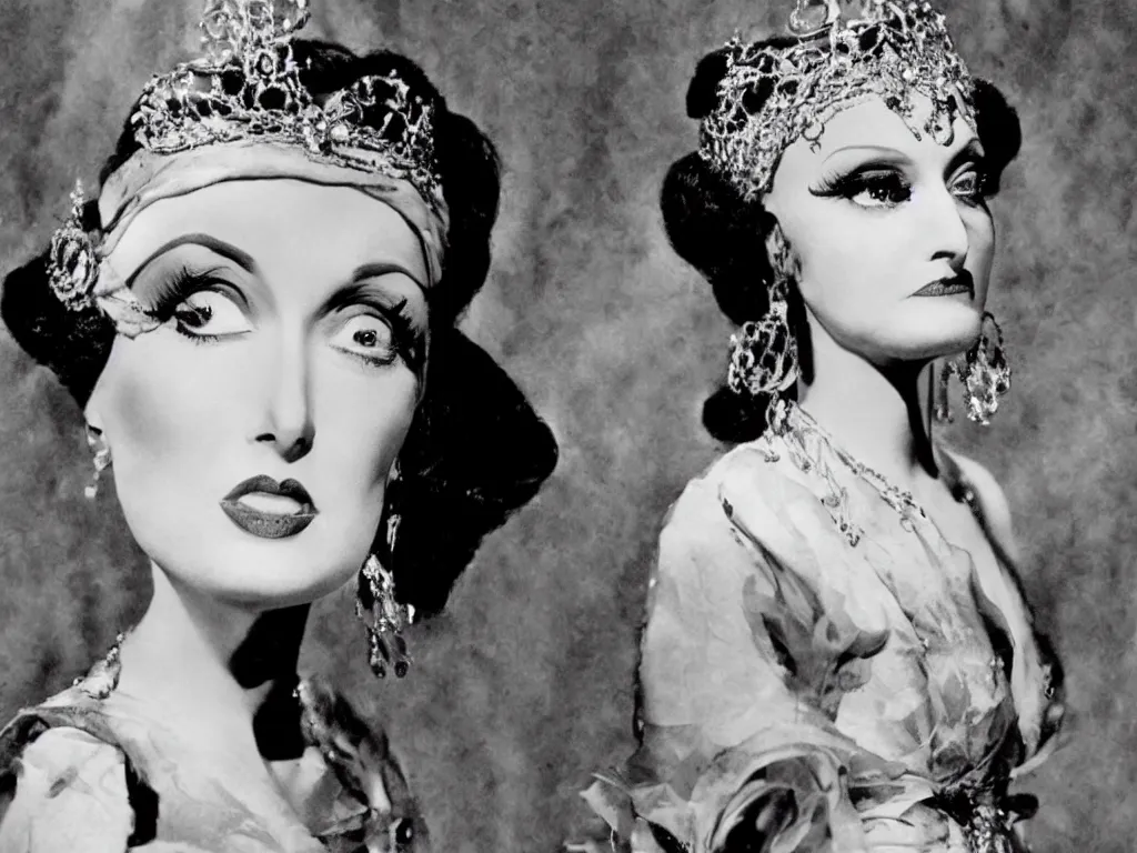 Prompt: Norma Desmond as a Disney Princess