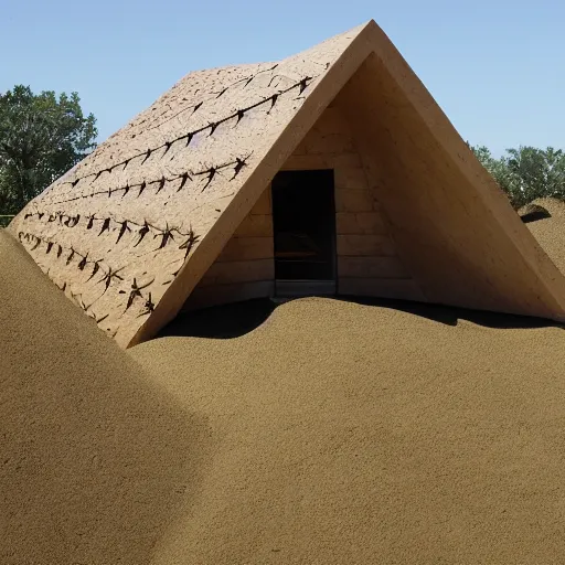 Image similar to Spikey house, organic, earth, mud