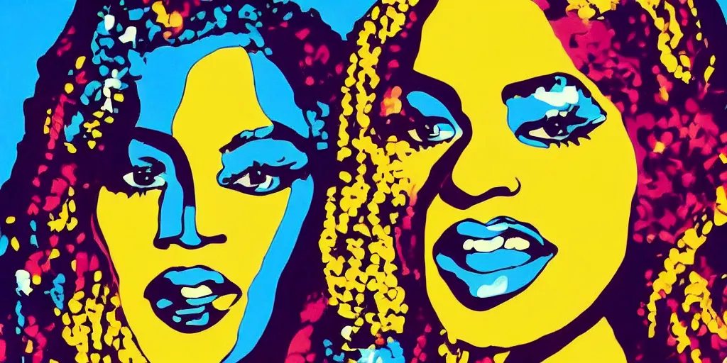 Image similar to a vintage photo of beyonce in a 1 9 2 0 pop art paintin, digital art, extra realism