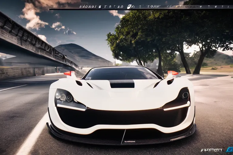 Image similar to photo wallpaper sport car gran turismo 7 forza horizon need for speed fast and furious 5 unreal engine supercar hypercar game concept car octane render, 4 khd 2 0 2 2 3 d cgi rtx style chrome reflexion global illumination ray tracing hdr arstation pixar and disney unreal