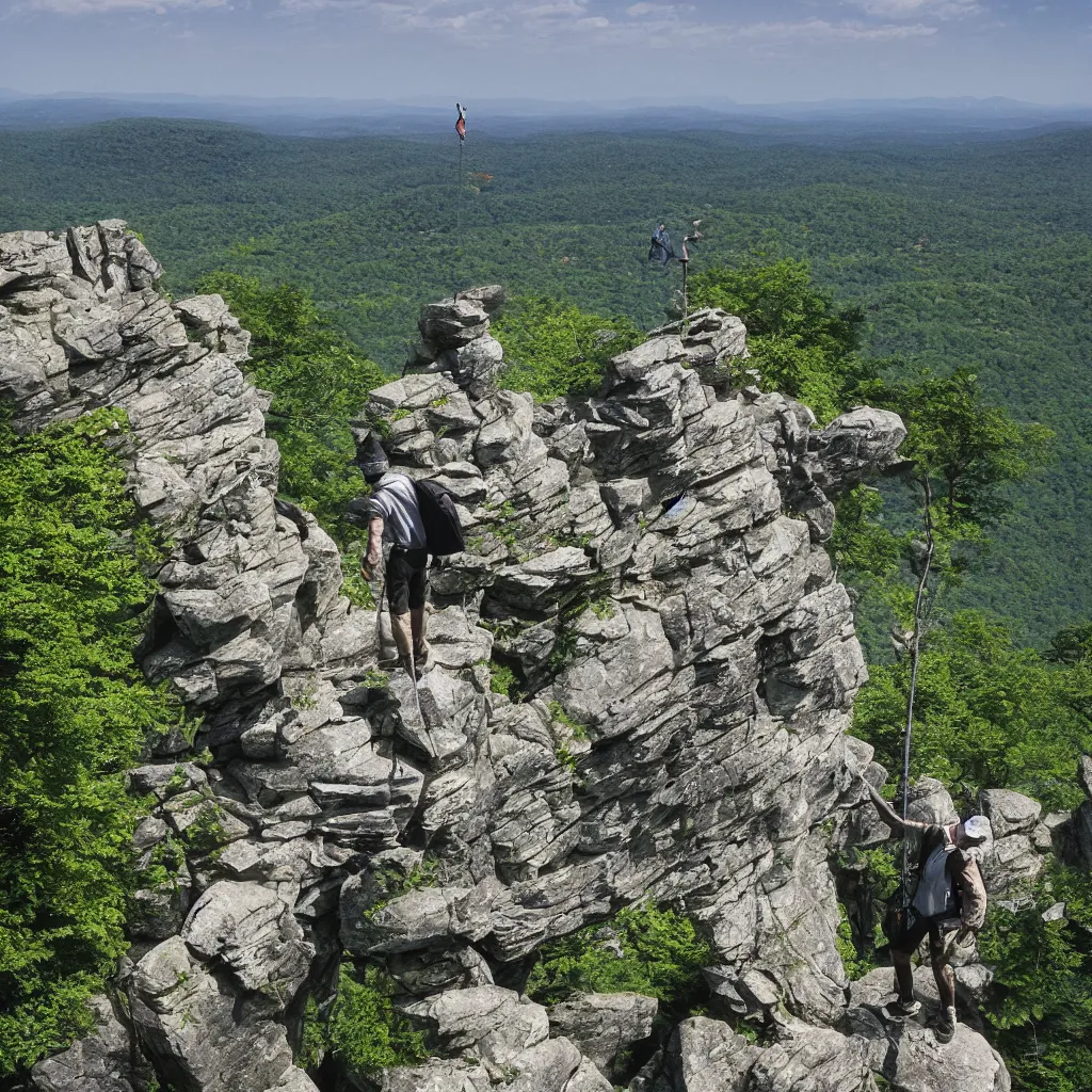 Prompt: the strider at mohonk ridge, album cover, no text, no watermarks, graphics