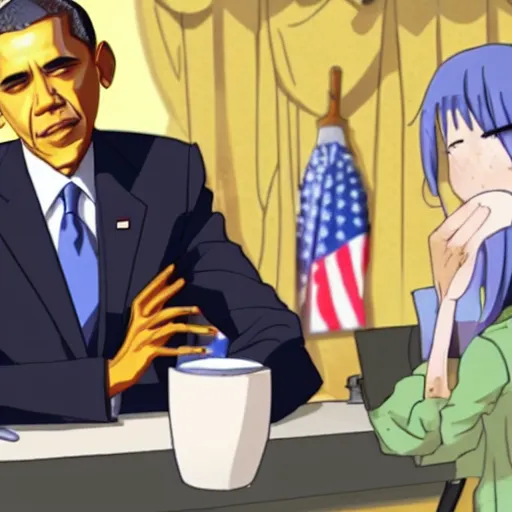 Prompt: Obama anime, screenshot