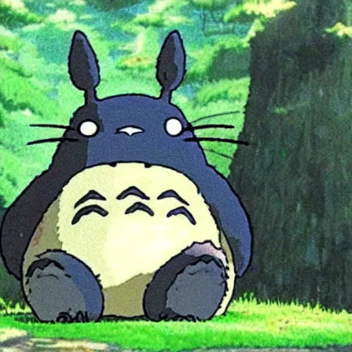 Prompt: a still of totoro in studio ghibli's Only Yesterday 1991 animation