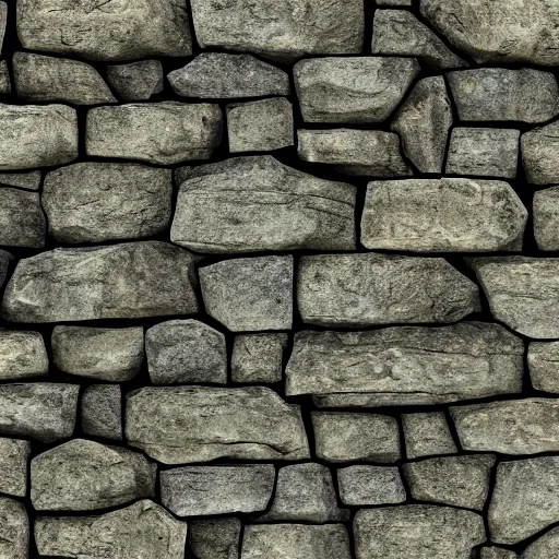Prompt: a stone wall, height map