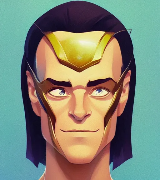 Image similar to face icon stylized minimalist loki, loftis, cory behance hd by jesper ejsing, by rhads, makoto shinkai and lois van baarle, ilya kuvshinov, rossdraws global illumination