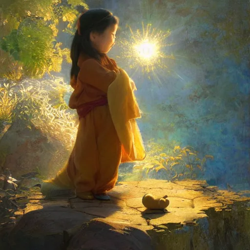 Image similar to xi pingping as winnie the pooh, radiant light, caustics, heroic, bright iridescent light, by gaston bussiere, bayard wu, greg rutkowski, maxim verehin