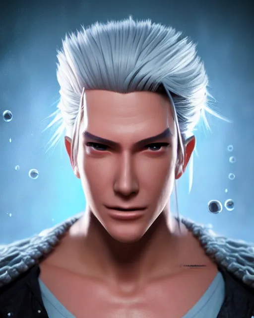 Prompt: an epic comic book style full body portrait painting of manly sephiroth bubble head, elegant, character design by Mark Ryden and Pixar and Hayao Miyazaki, unreal 5, DAZ, hyperrealistic, octane render, cosplay, RPG portrait, dynamic lighting, intricate detail, summer vibrancy, cinematic