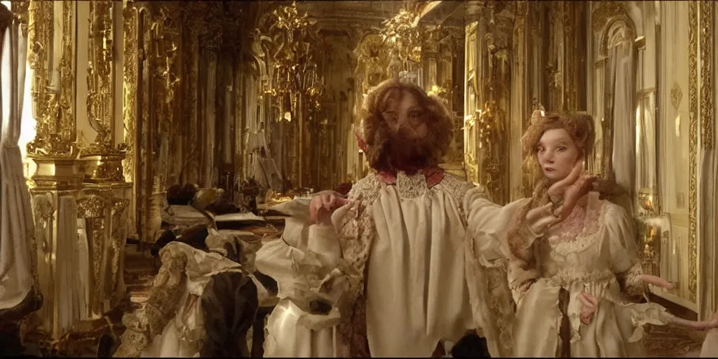 Image similar to a rabbit in the movie russian ark, screenshot