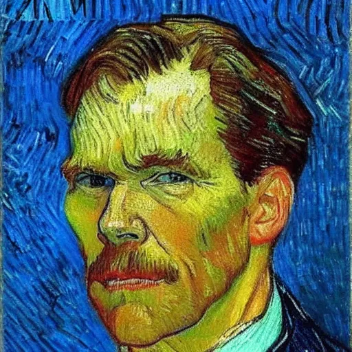 Image similar to premier rutte in the style of vincent van gogh