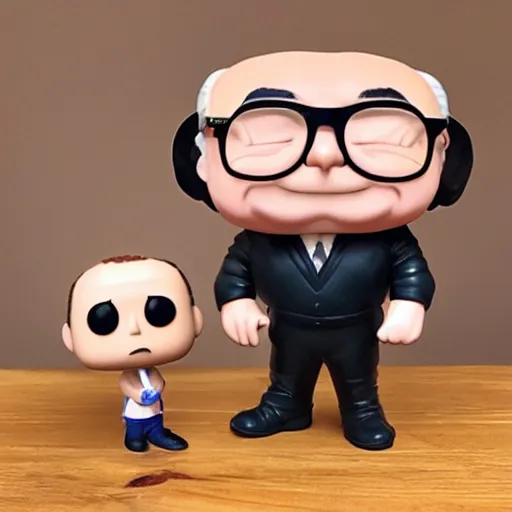 Image similar to funko pop of danny devito