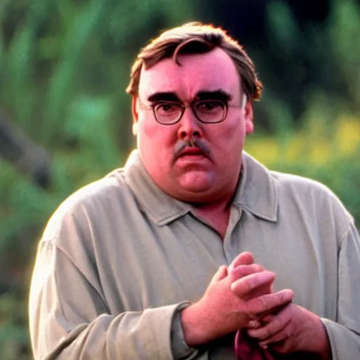 Image similar to john candy as ghandi, movie still