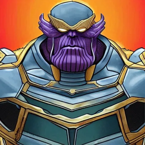 Prompt: thanos after chewing 5 gum