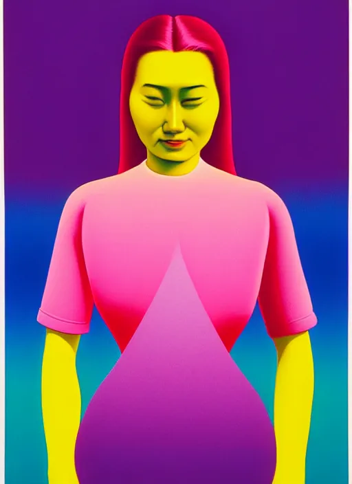 Prompt: woman aura by shusei nagaoka, kaws, david rudnick, airbrush on canvas, pastell colours, cell shaded!!!, 8 k