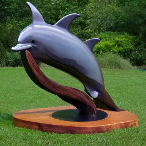 Image similar to wood sculpture of a dolphin