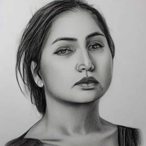 Image similar to isabel pantoja, pencil drawing.