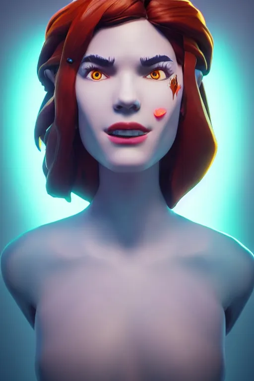 Image similar to epic lady portrait stylized as fornite style game design fanart by concept artist gervasio canda battle royale kaws radiating a glowing aura global illumination ray tracing hdr render in unreal engine 5