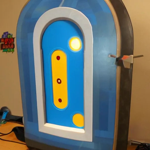 Image similar to a functional portal machine, with a portal that will get you to sonic's world