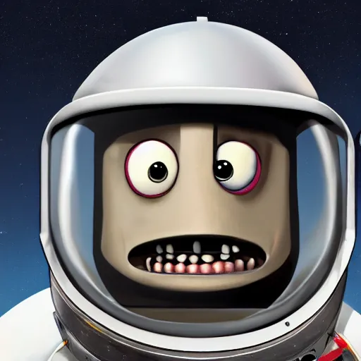 Prompt: realistic Portrait of Bob from Kerbal space program