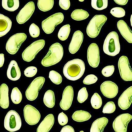 Image similar to “ avocado, repeating pattern, illustrative ”