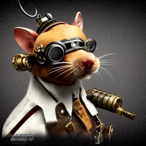 Image similar to a rat with steampunk googles, from FF7