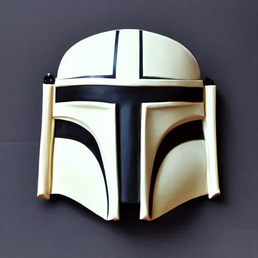 Image similar to a mandalorian mask symmetric