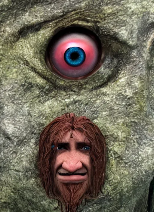 Image similar to hobbit funny face,red eye