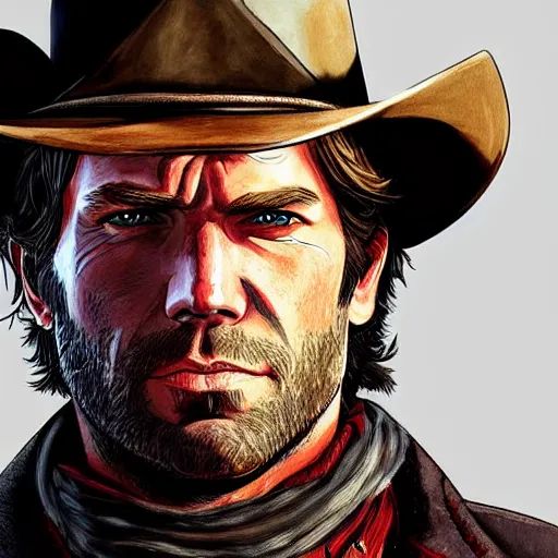 Red Dead Redemption 2 Arthur Morgan Hyper Detailed Focused · Creative  Fabrica