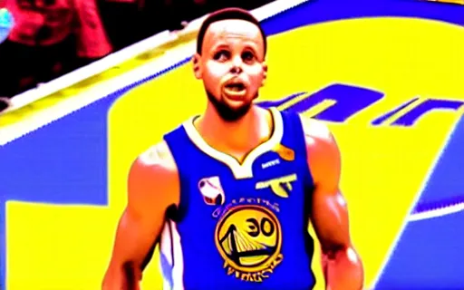 Image similar to a still of steph curry in space jam 2 (2021)