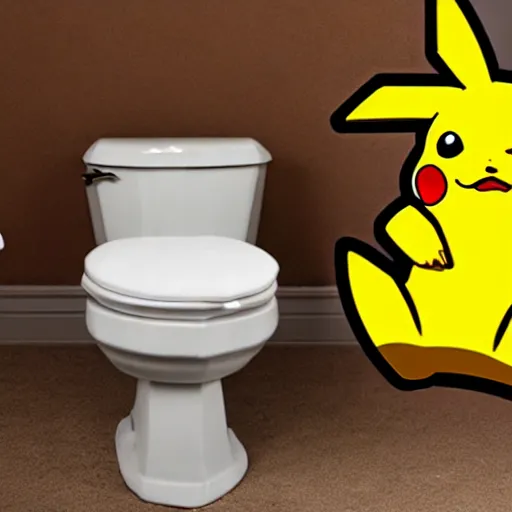 Image similar to a toilet Pikachu