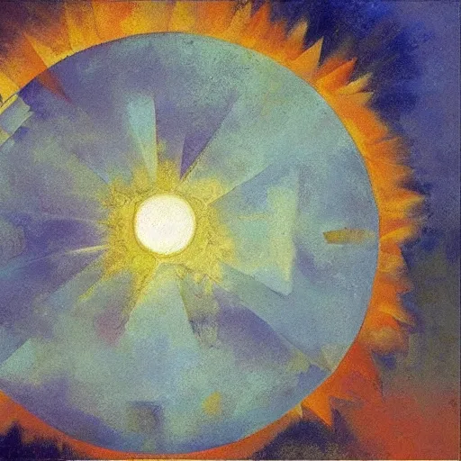 Image similar to A beautiful body art of the sun. The sun is depicted as a large ball in the center of the piece, with rays of light emanating out from it in all directions. in Rome by John Berkey, by Farel Dalrymple, by Paul Klee meticulous