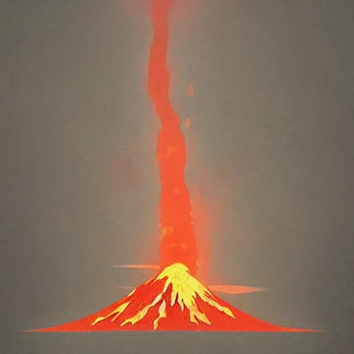 Prompt: goro fujita ilustration a volcano about to explode, characterized by cushart krenz, character art, sharp focus, highly detailed, artstation