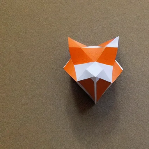 Image similar to A fox in the shape of a cube