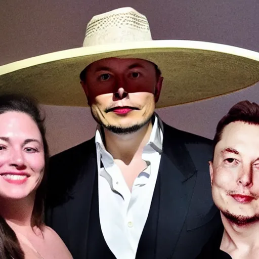 Image similar to a sombrero with elon musk, photo, full body, portrait