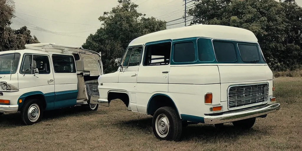 Image similar to “ a photo of a 1 9 7 2 chevrolet g 1 0 van ”