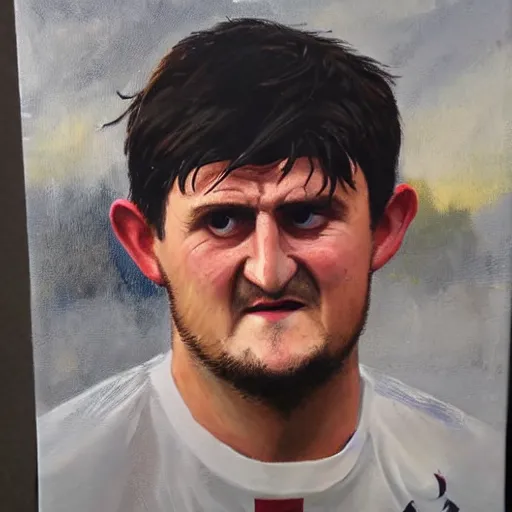 Prompt: oil painting of harry maguire as a viking