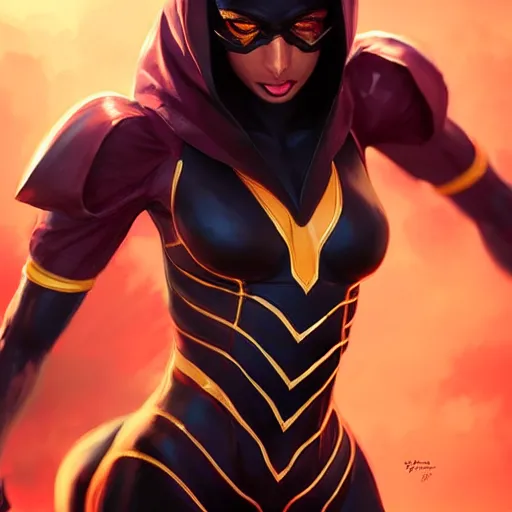 Prompt: beautiful scorpion woman character, confident pose, sharp focus, illustration, highly detailed, concept art, matte, trending on artstation, anime, comics, marvel, art by wlop and artgerm and greg rutkowski, h 6 4 0