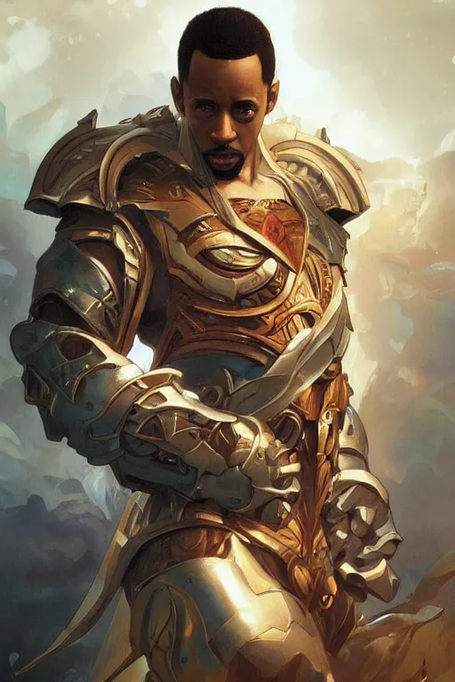 Prompt: heroic image Ludacris as a primarch, art by artgerm and greg rutkowski and alphonse mucha and Charlie Bowater Trending on artstation, artstationHD, artstationHQ, 4k, 8k