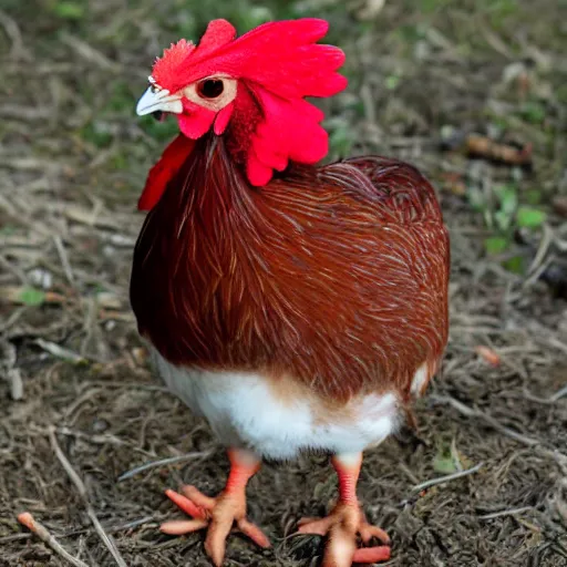 Image similar to adorable crimson chicken