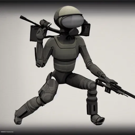 Image similar to a 3 d concept art of a armed sci - if girl by pixar studio.