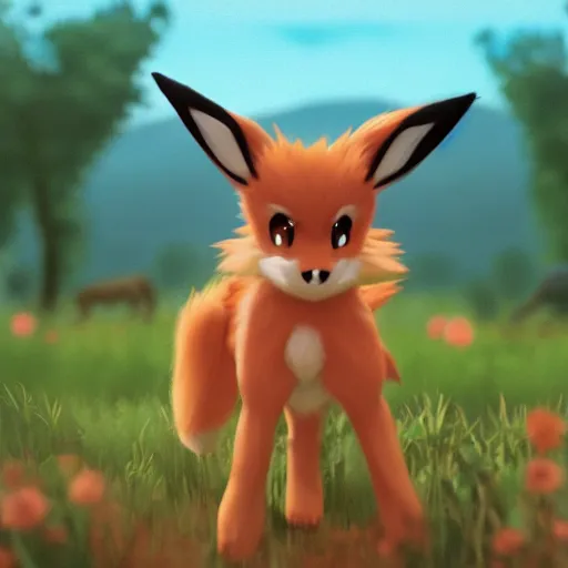 I got bored and made a pre evolution to eevee called Evou, I based it off a  fennec fox and a pomeranian : r/pokemon